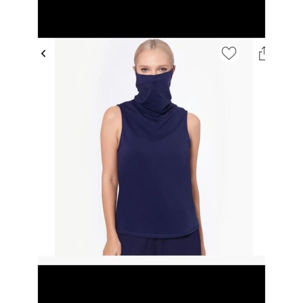 BAM BY BETSY & ADAM Womens Navy Stretch Sleeveless Tank Top L